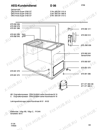 Взрыв-схема холодильника Aeg ARC2762GT - Схема узла Housing 001